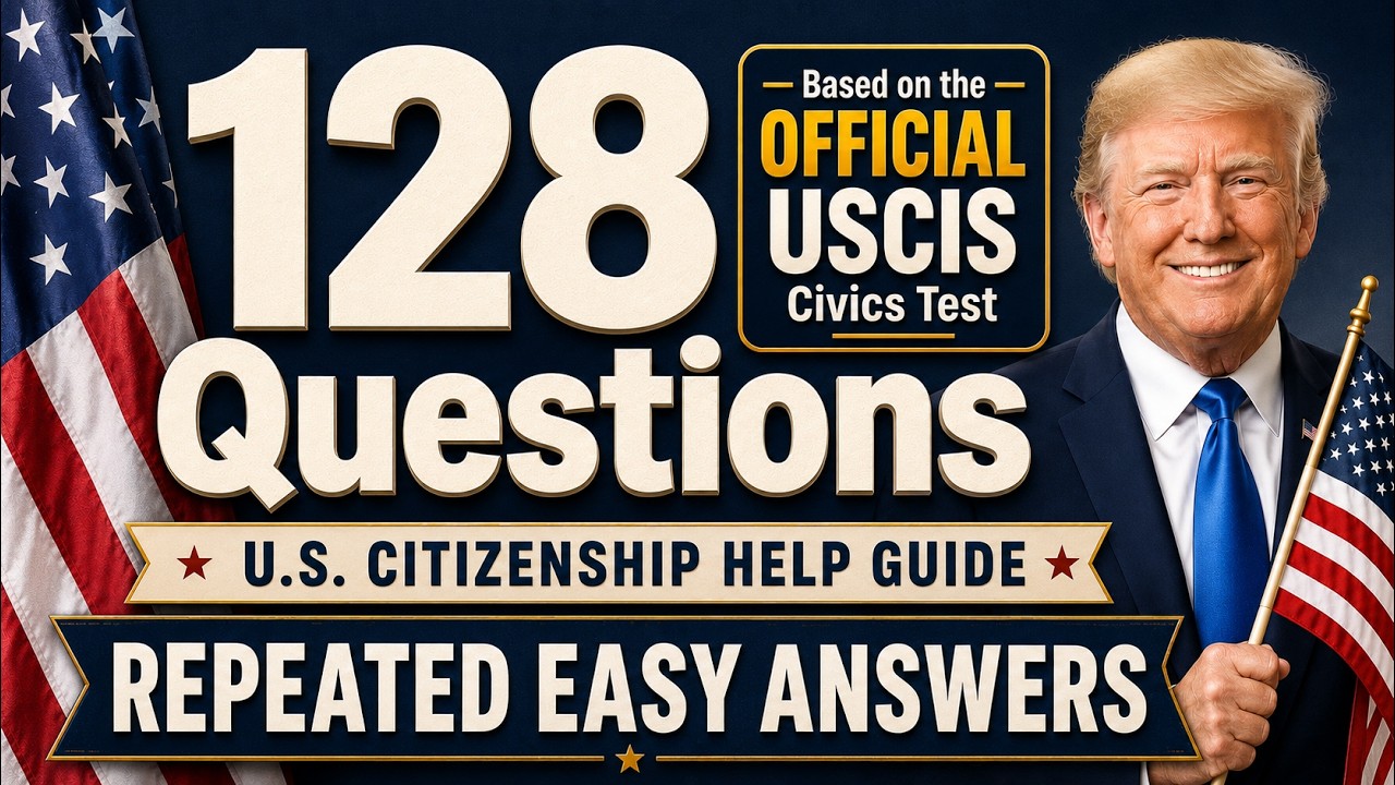2026 OFFICIAL Random USCIS 128 Civics Test | US Citizenship Naturalization Interview w/Easy Answers