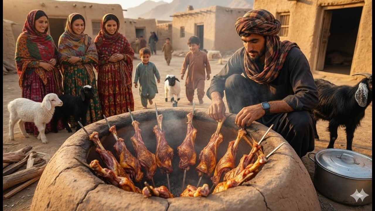 Rural life:cooking lamb in a clay oven | Underground barbecue the way our ancestors did