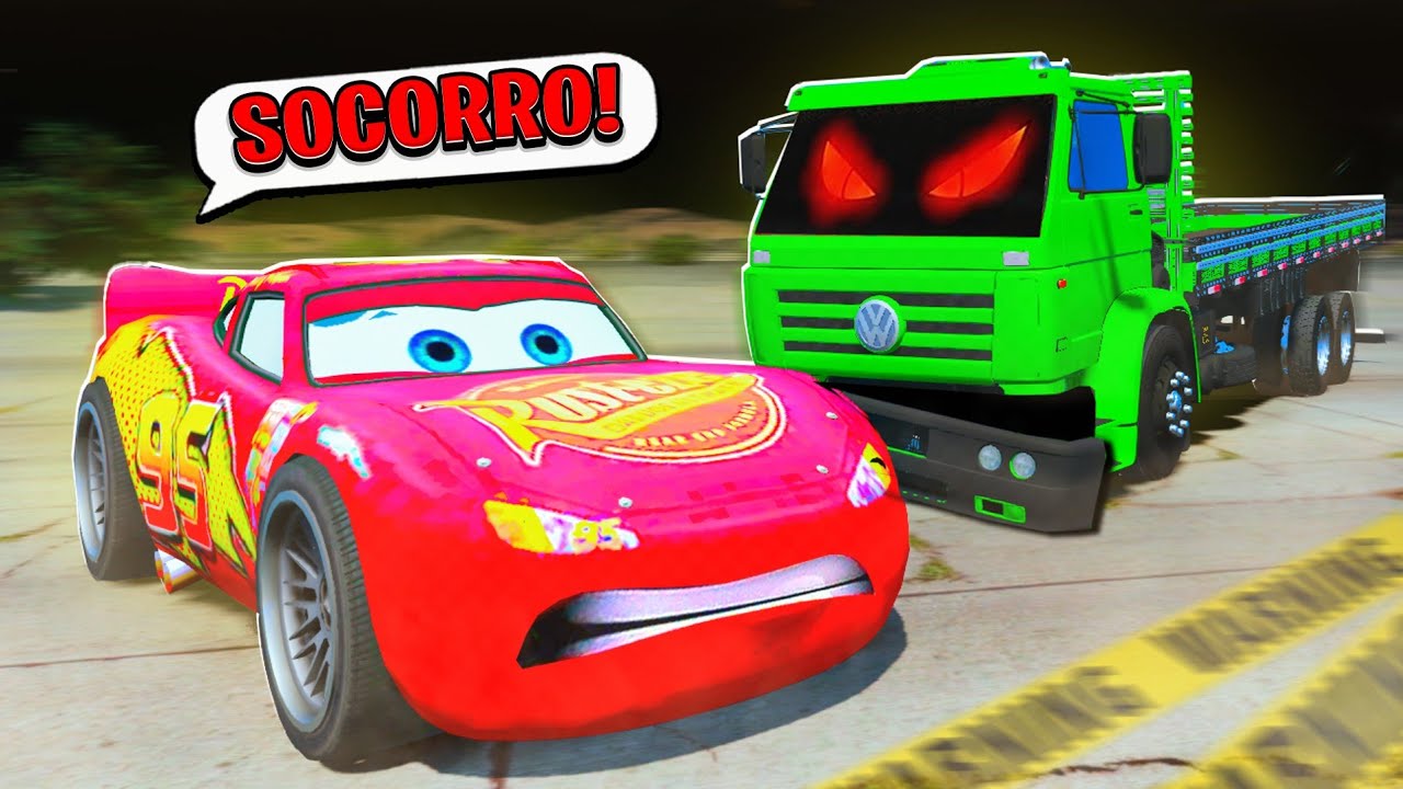 UM CAMINHÃO INFECTADO ATACOU O MCQUEEN!! GTA 5