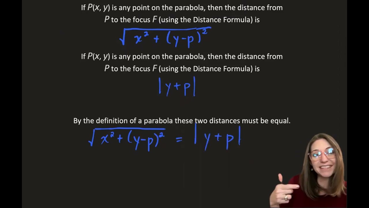 Geometric Definition of a Parabola as a Conic Section and Derivation of its Equation