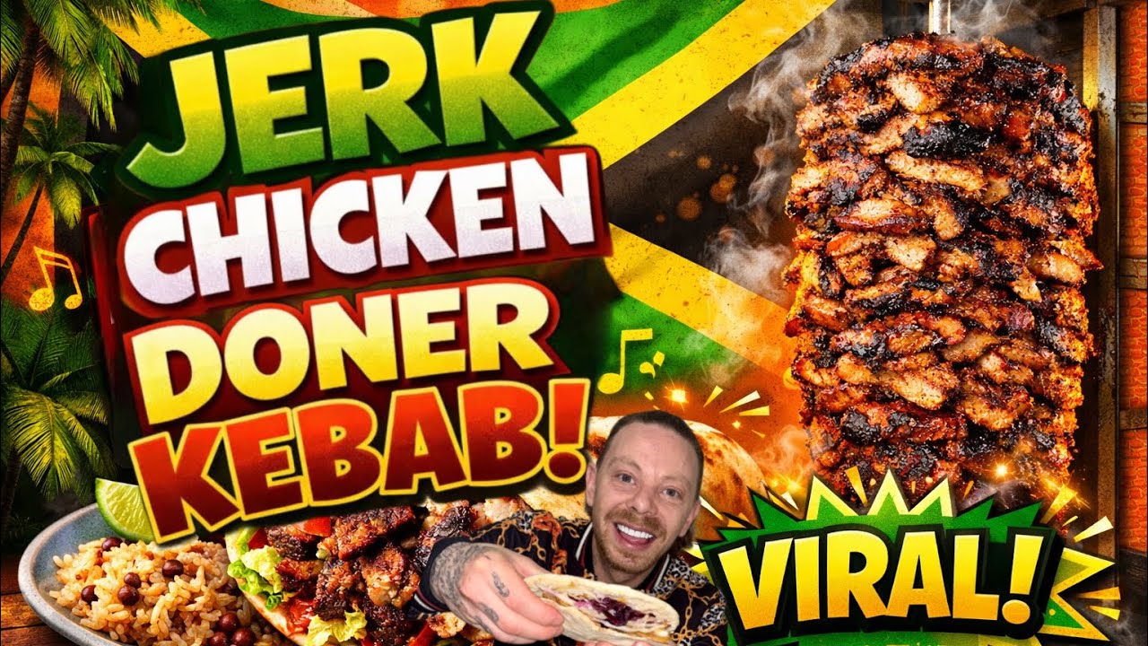 JERK CHICKEN DONER KEBAB !! VIRAL !