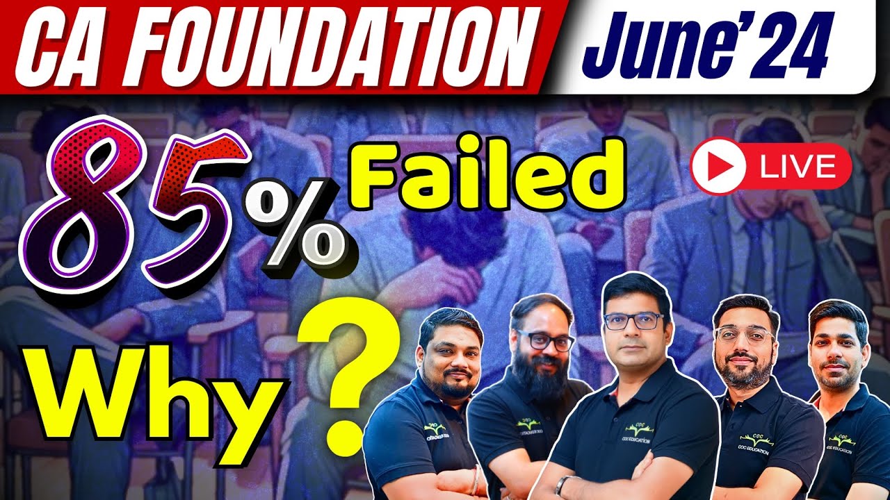 CA Foundation June'24 | Live Result Discussion | COC Education | Result Out