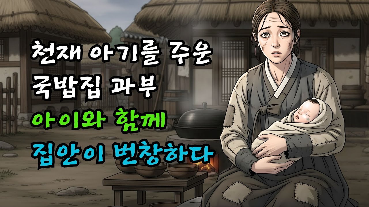 천재 아기를 주운 국밥집 과부, 그로 인해 집안이 번창하다| 조선야담·민담·설화·전설·야사