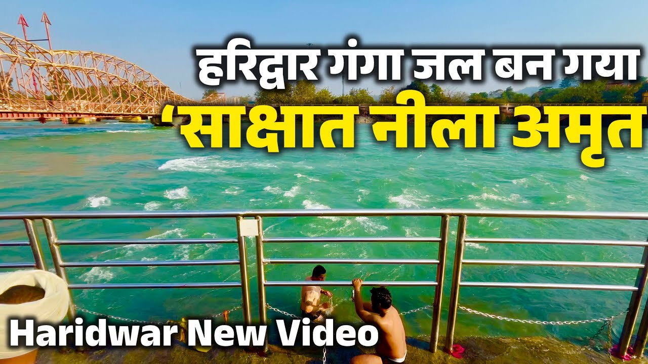 हरिद्वार गंगाजल बन गया नीला अमृत, फ़रवरी में काँच से भी साफ़ हुआ गंगाजल । Haridwar New Video