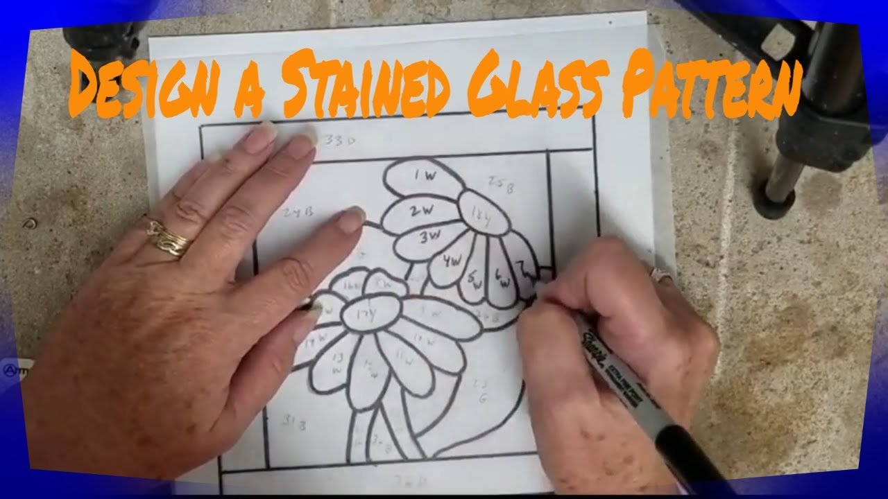 Designing a Pattern for Stained Glass - Daisies (Part 1)