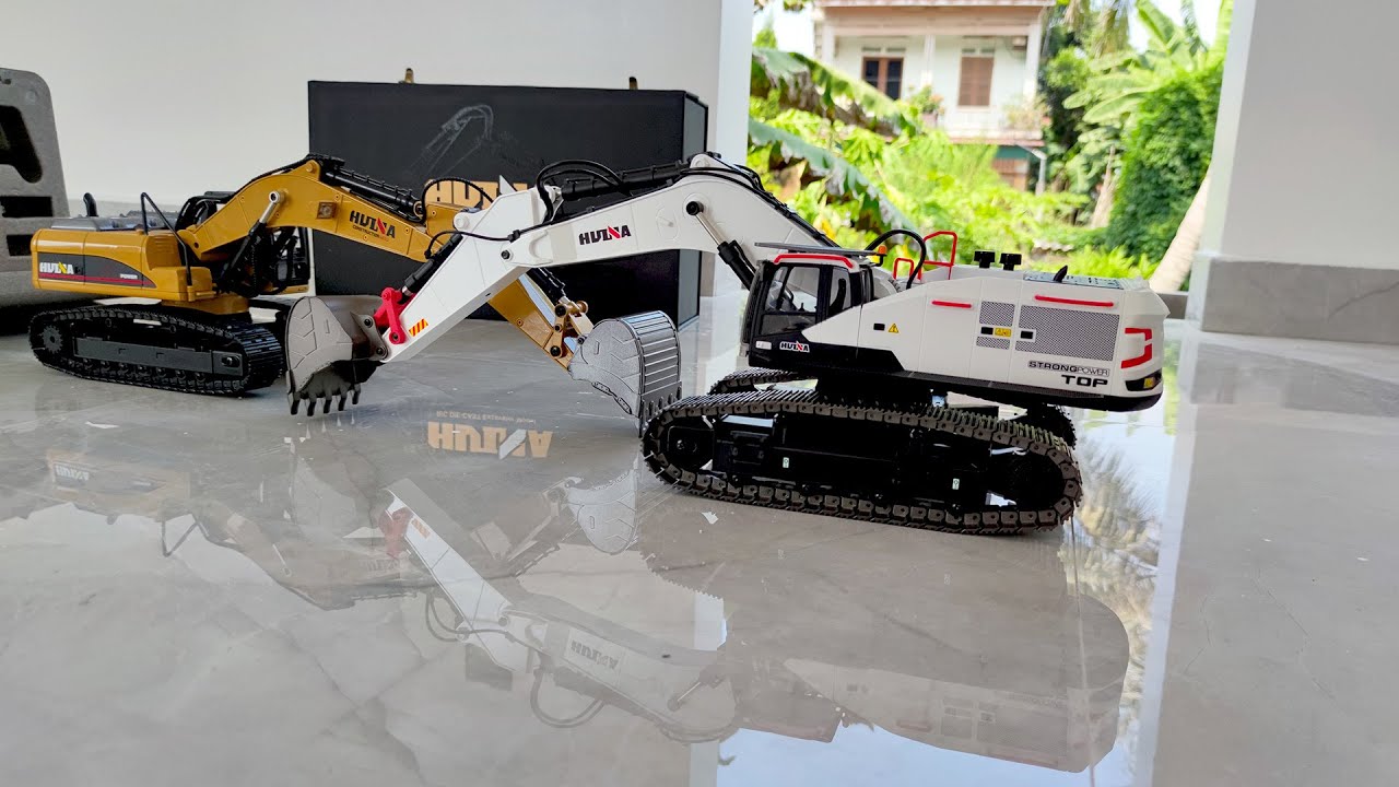 EXCAVATOR HUINA 1594 1580 - SIMULASI EXCAVATOR LOADER RC