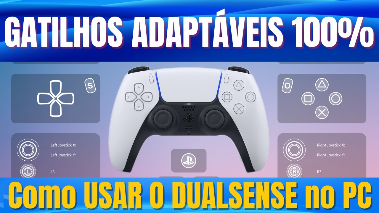 CONTROLE DUALSENSE do PS5 no PC e Habilite Adaptive Triggers