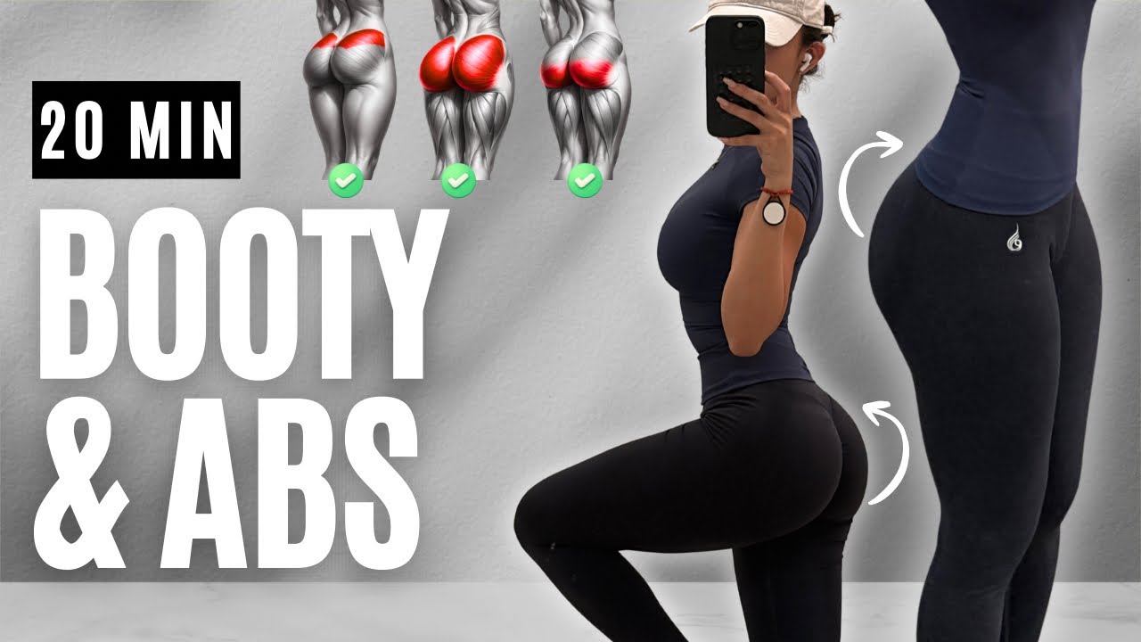 20 MIN FLAT BELLY & ROUND BOOTY WORKOUT - No Squats, No Jumping, No Equipment