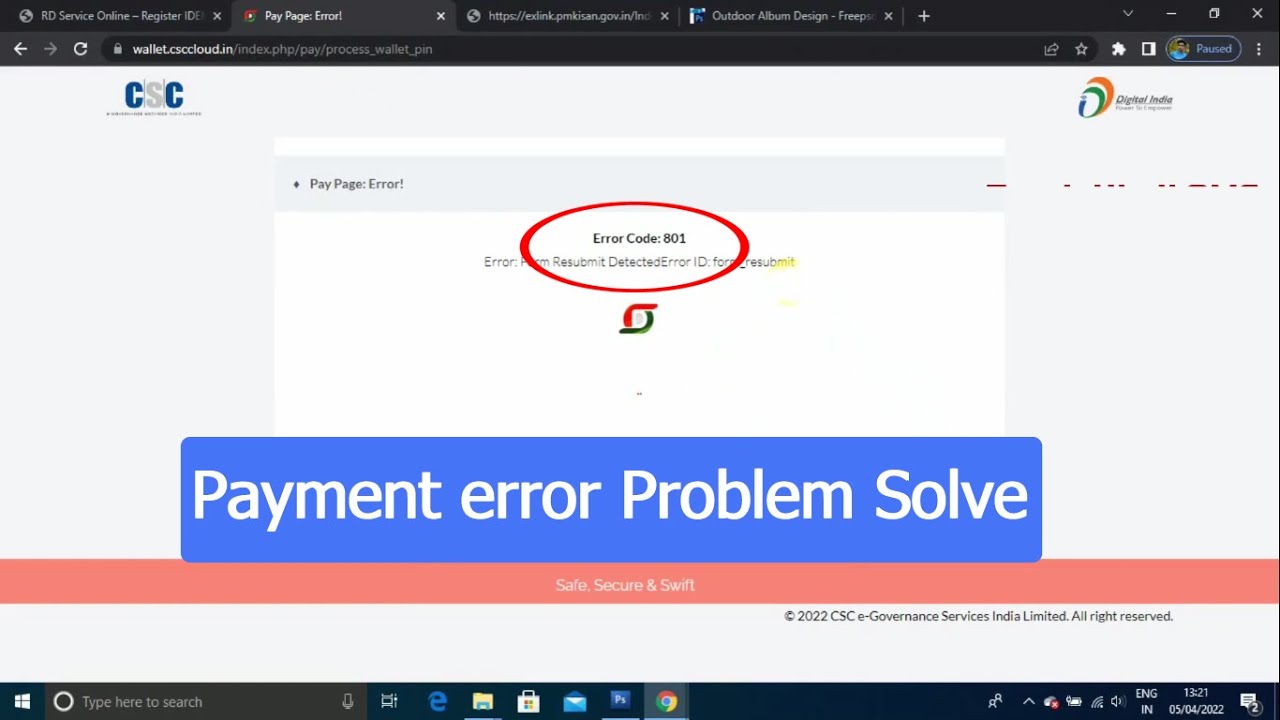 pm kisan samman nidhi kyc payment error| ekyc payment error