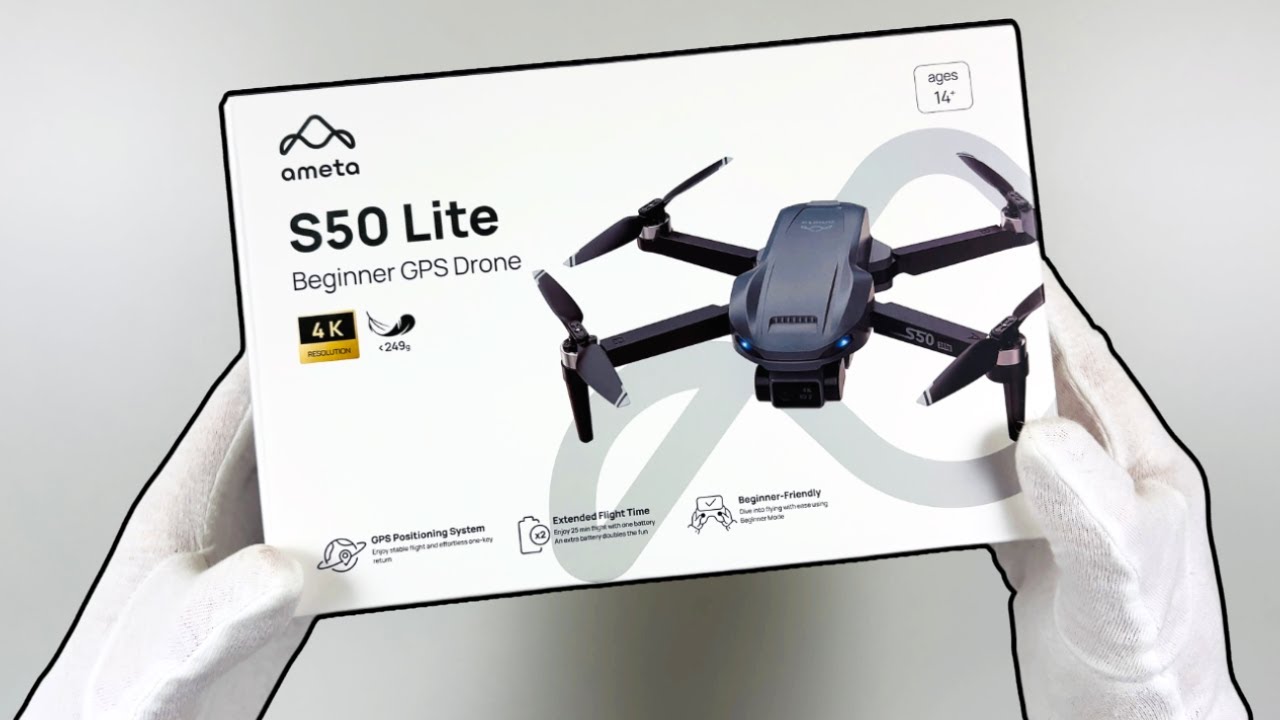 Ameta S50 Lite 4K GPS Beginner Drone Unboxing + Flight Test