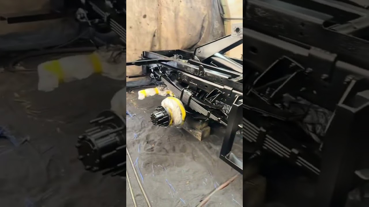 Dodge 5500 dump body removal and frame restoration. #sandblast #restoration #construction