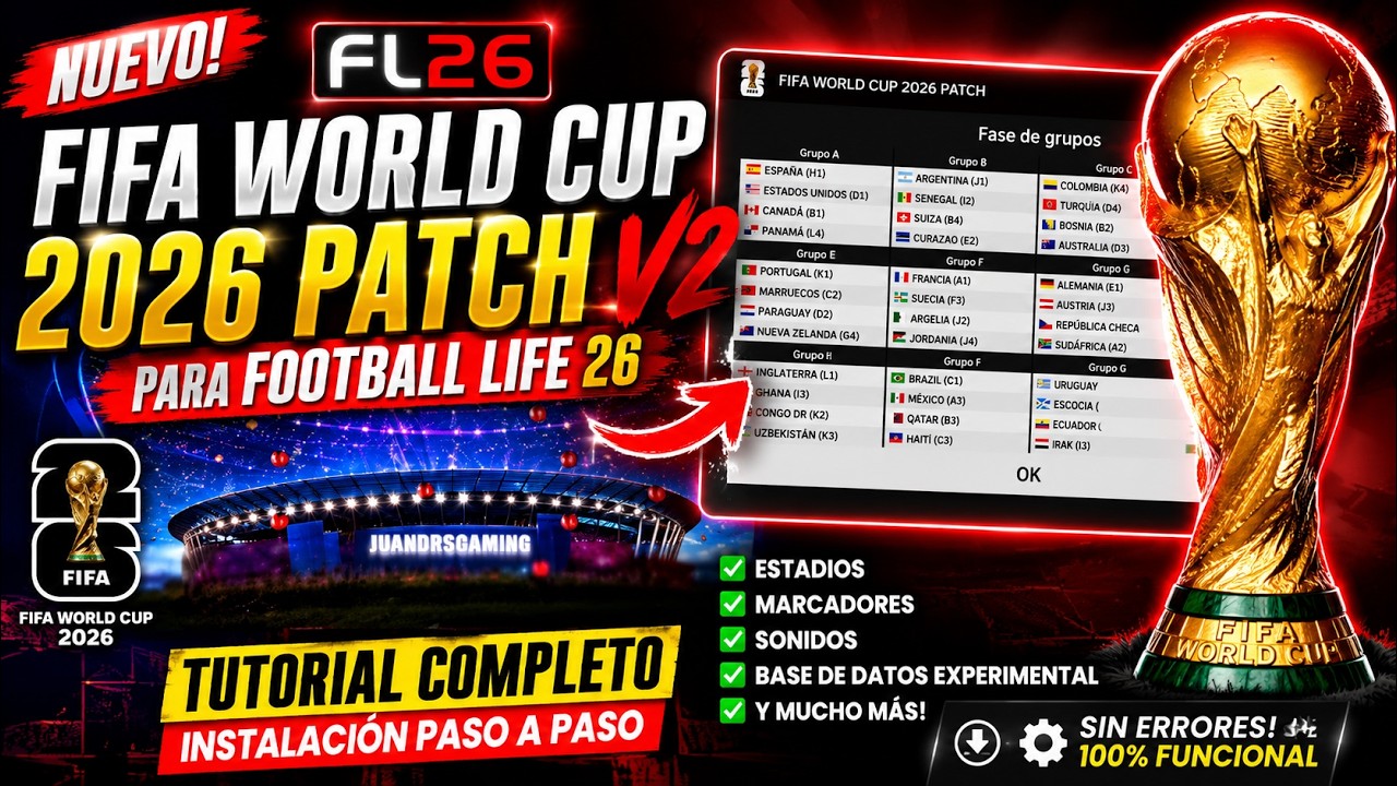 🎮 C&oacute;mo Instalar el Mod Mundial 2026 en Football Life: Tutorial T&eacute;cnico V2