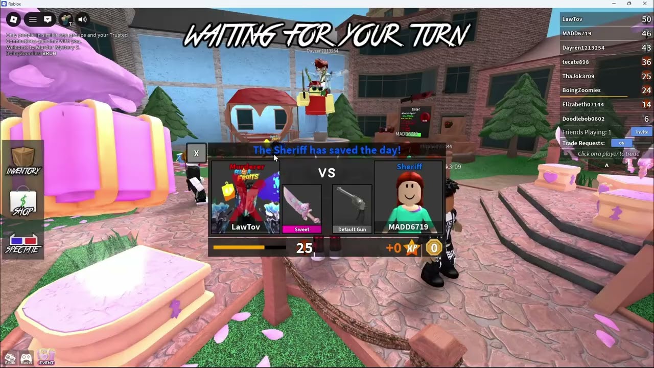 playing MM2!