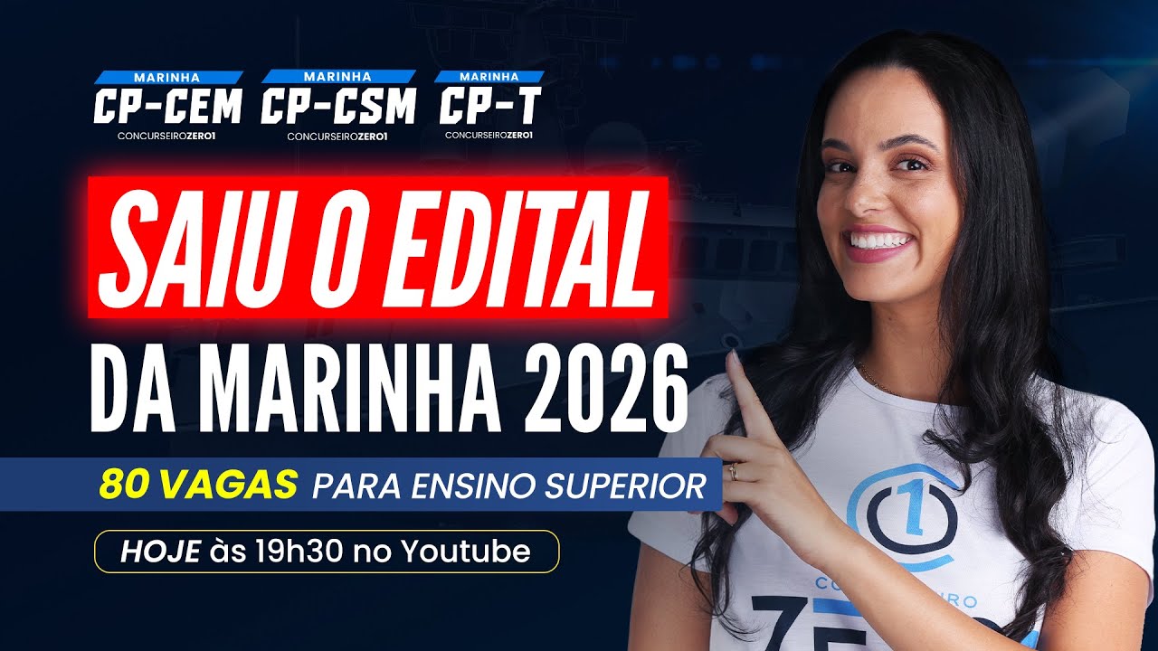 EDITAL PUBLICADO - CONCURSO MARINHA 2026