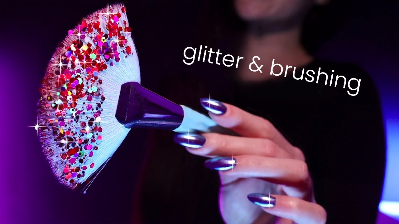 [Ambient] ASMR Glitter & Face Brushing To Help You Fall Asleep Fast (No Talking)