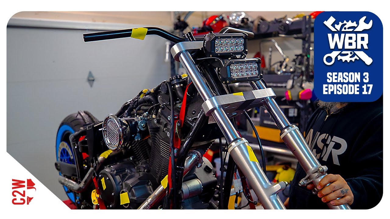 Bobber with LED BAR LIGHTS!!  [Wrecked Bike Rebuild - Ep 17 - Vstar 1300 Bobber]