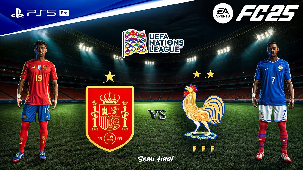 FC 25 - Spain vs France Ft. Mbappe, Yamal, | UEFA Nations League Semi Final 2025 | PS5™ Pro [4K60]