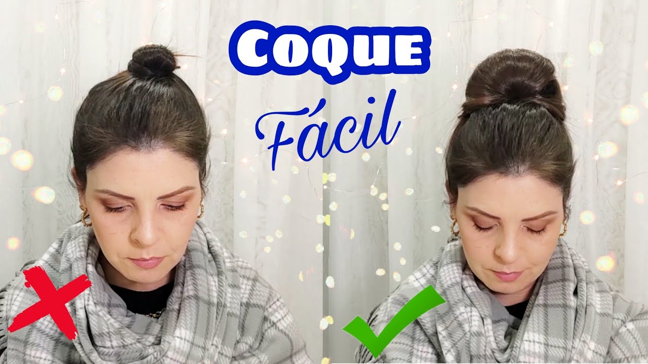 Coque volumoso para quem tem pouco cabelo