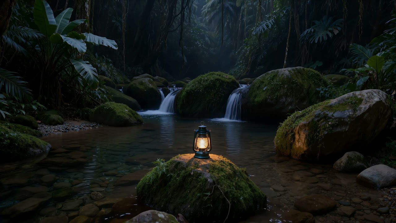 Peaceful Forest River Sounds | Dark Screen Sleep Aid | Deep Sleep Therapy | 3 Hours
