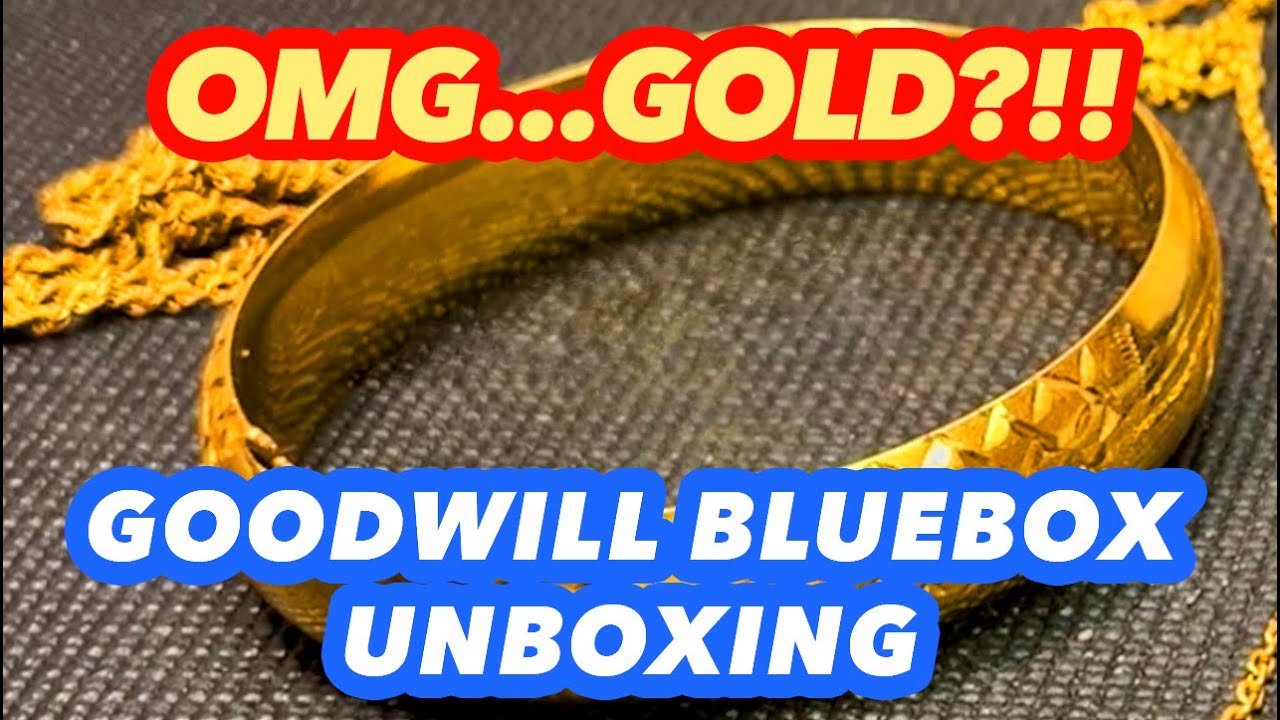 GOODWILL BLUEBOX MYSTERY 5 LBS JEWELRY UNBOXING: WOAH...14K GOLD!!! #jewelryunboxing #unboxing
