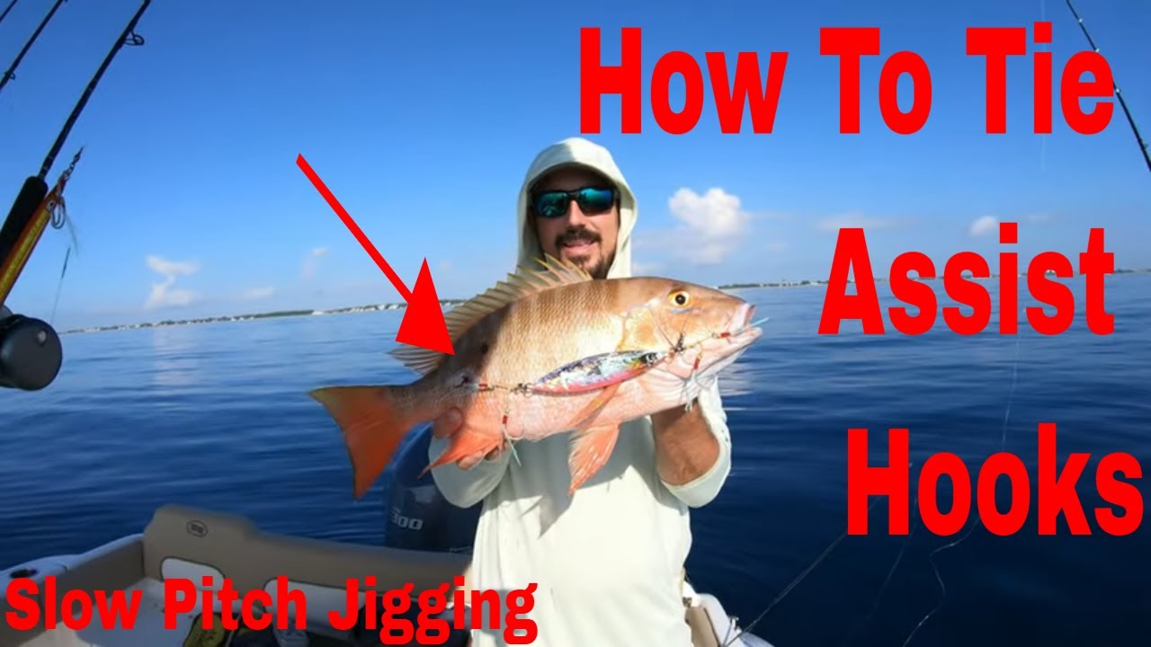How To Tie Assist Hooks | Slow Pitch Jigging | Mutton Snapper