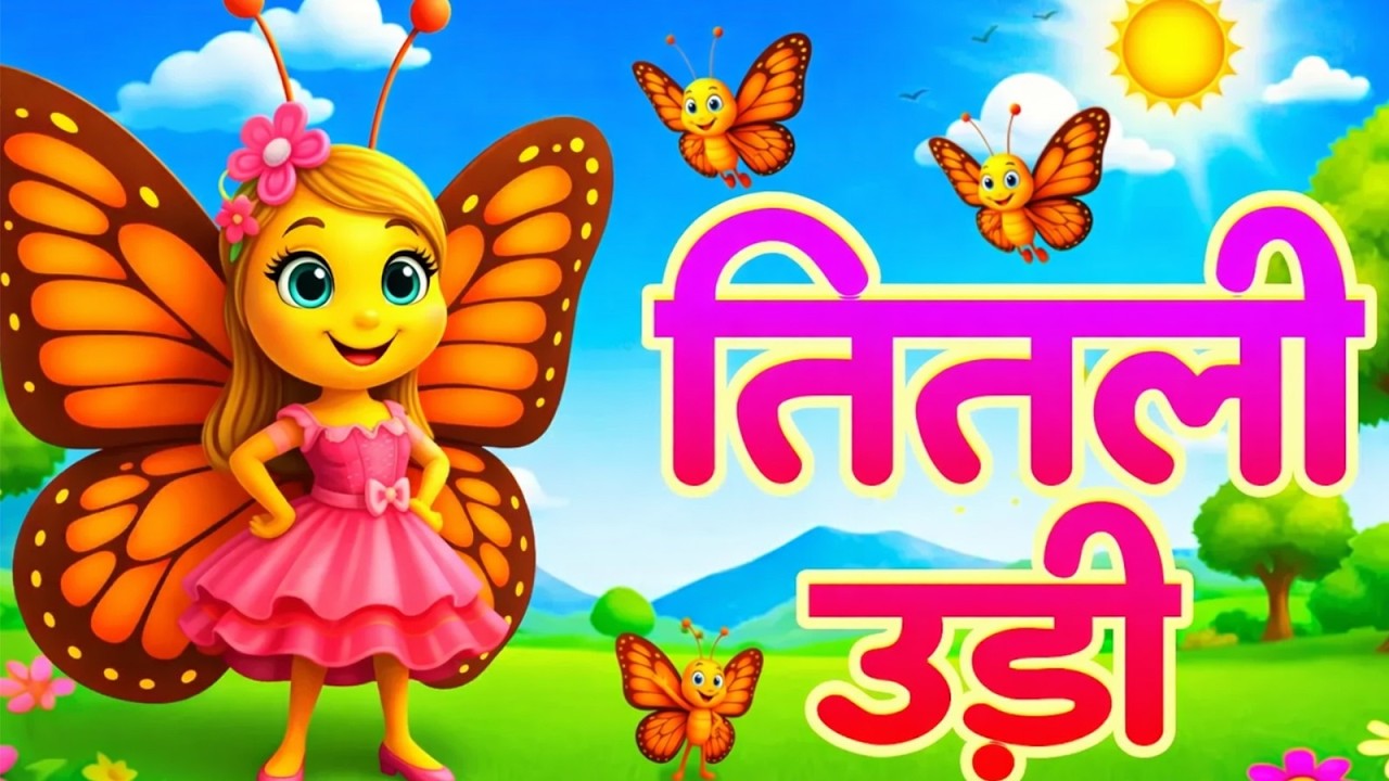 Titli Udi Bus Me Chadhi तितली उड़ी बस में चढ़ी | Nursery Rhymes | Hindi Rhymes For Kids | New Rhymes