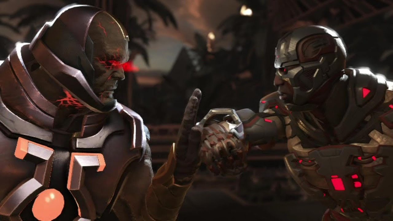 Injustice 2 : Darkseid Vs Cyborg - All Intro/Outros, Clash Dialogues, Super Moves