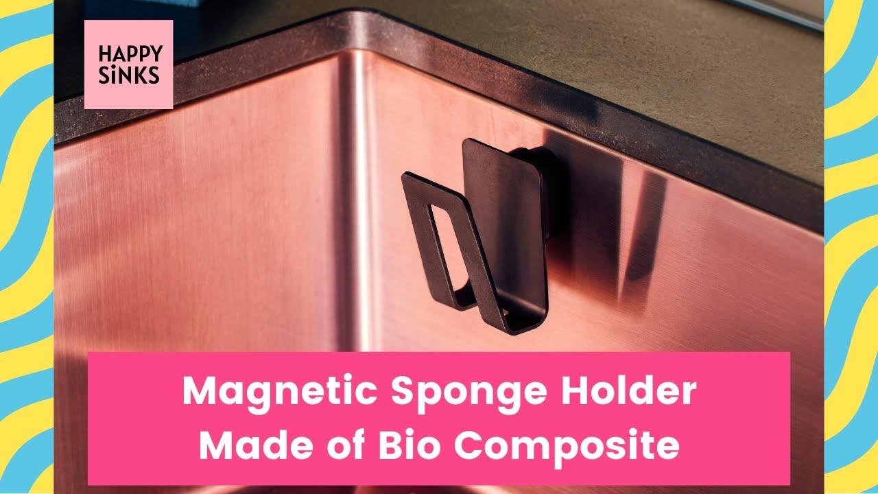 Magnetic Sponge Holder, Black Bio Composite
