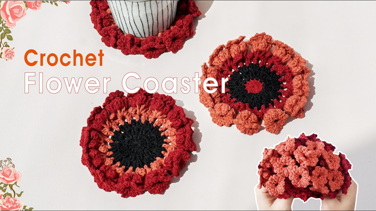 如何鉤織花朵杯墊 | 超簡單可愛的鈴蘭花鉤針教程 🌺 Easy crochet tutorial for beginners