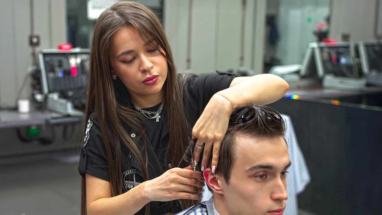 💈(ASMR) This Gorgeous Female Barber’s Work Will Melt Your Stress Away