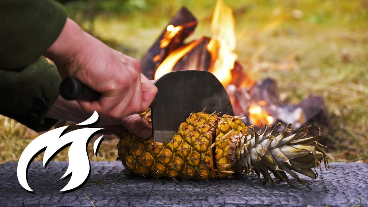 Ich habe eine Ananas mit einem Tafelspitz gefüllt 😳 Mitten im Wald 😳 ASMR 🔥🔥🔥