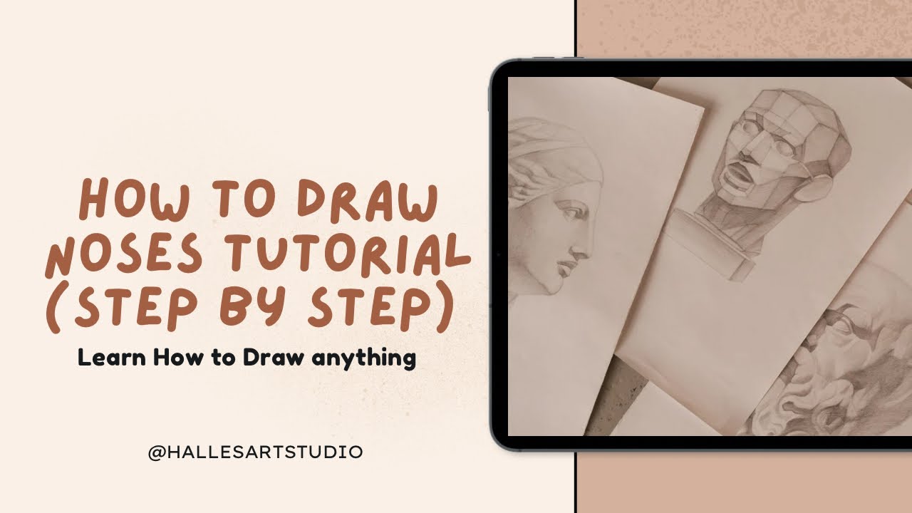 How to draw noses tutorial (step by step) 