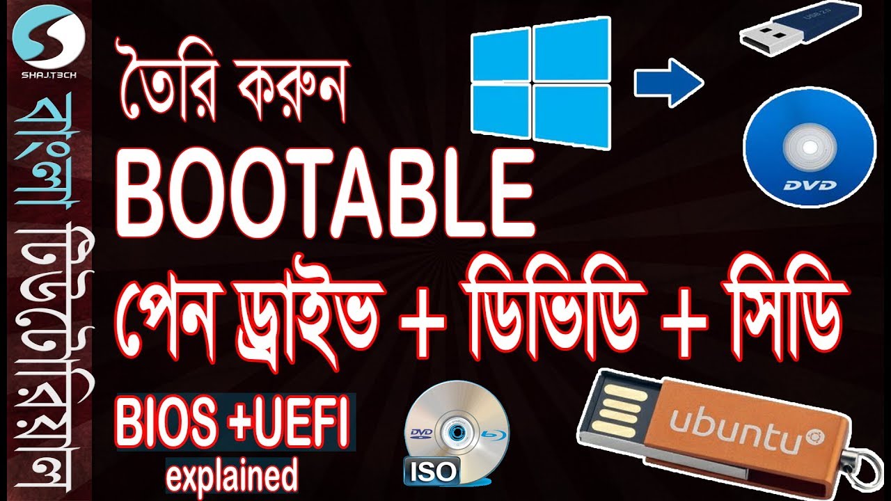 Create Bootable Pendrive + DVD + CD from ISO - Windows/Linux - 2019