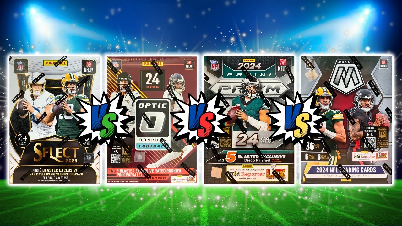 SELECT VS OPTIC VS PRIZM VS MOSAIC 2024 Football Blaster Boxes
