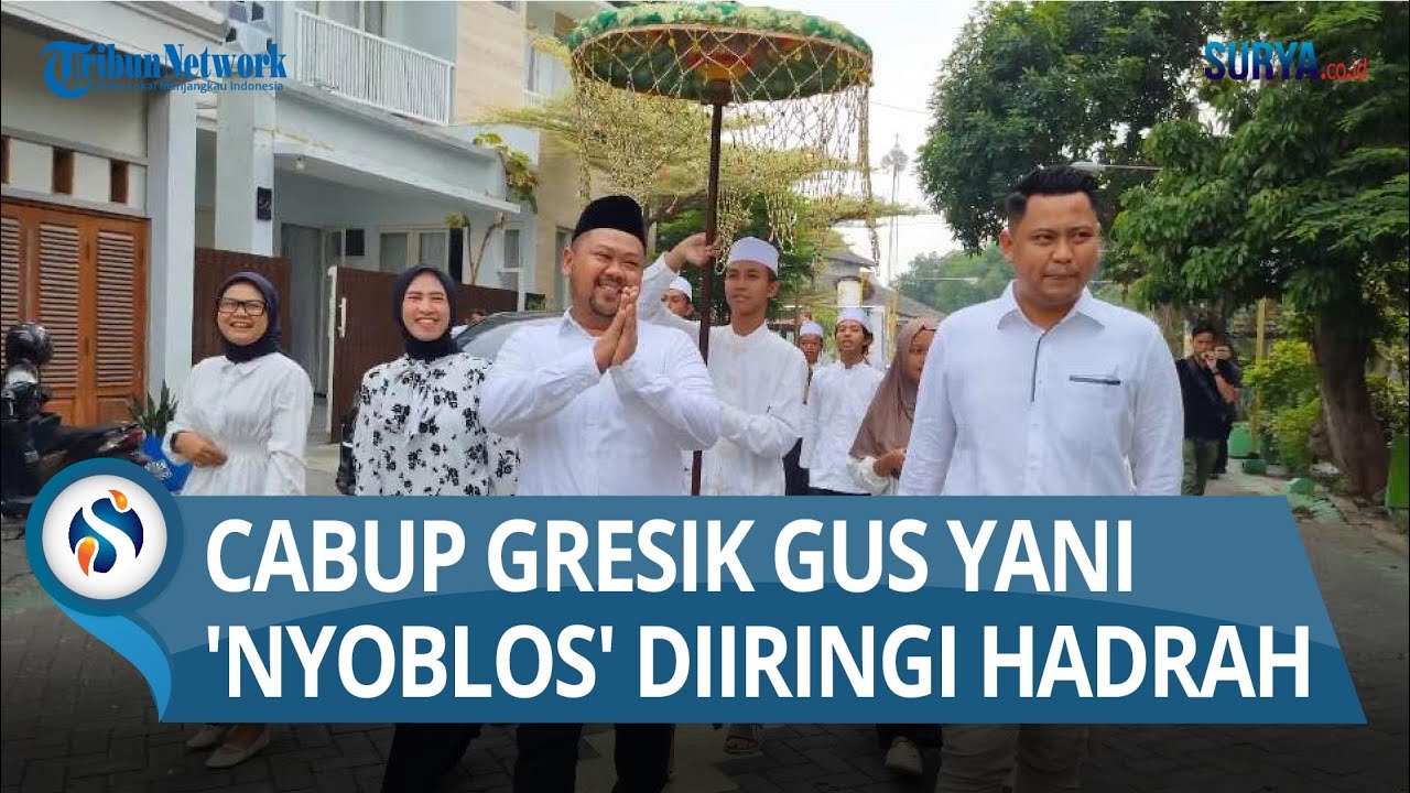 PILKADA GRESIK, Cabup Gus Yani 'Nyoblos' di TPS 16 Kebomas Diiringi Hadrah