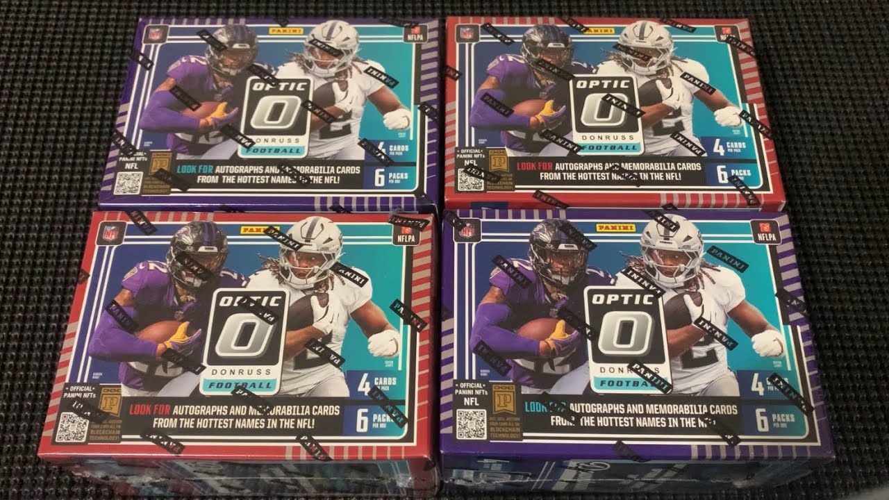 The Hunt is on, 2025 Optic NFL Football Blasters! Purple Shock Vs Pink Optic Rated Rookie Parallels.