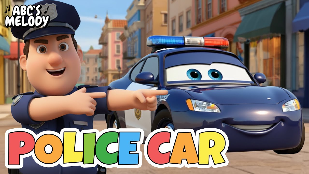 THE WHEELS ON THE POLICE CAR 🚓 | Fun Kids Songs & Nursery Rhymes | ABC's Melody ​