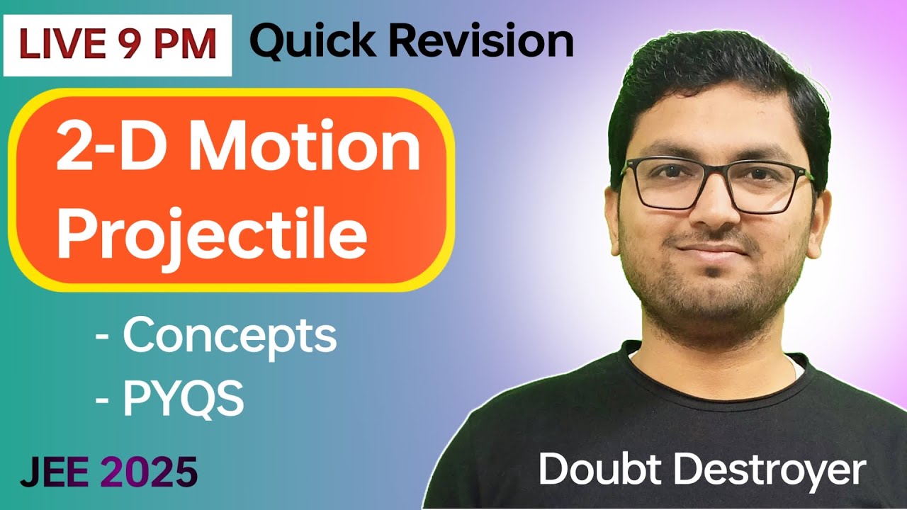 projectile motion one shot | motion in a plane quick revision 