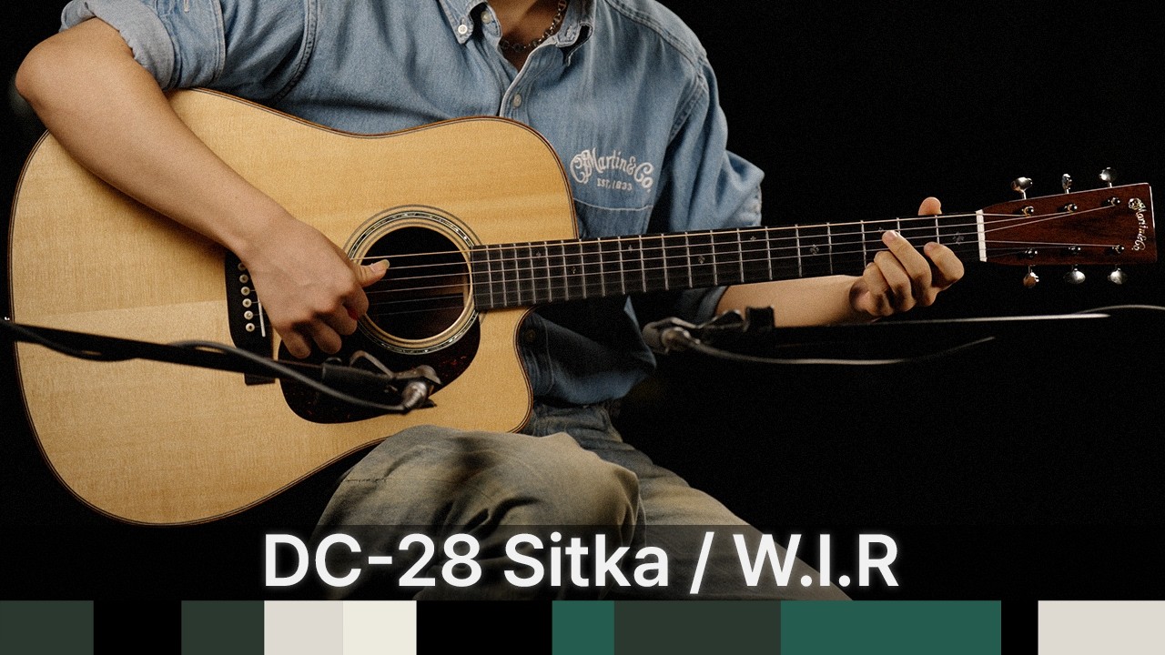 마틴 커스텀샵 DC-28 Sitka / W.I.R(Pearl Rosette/Pearl Logo/Offset Snowflake/Goldplus)