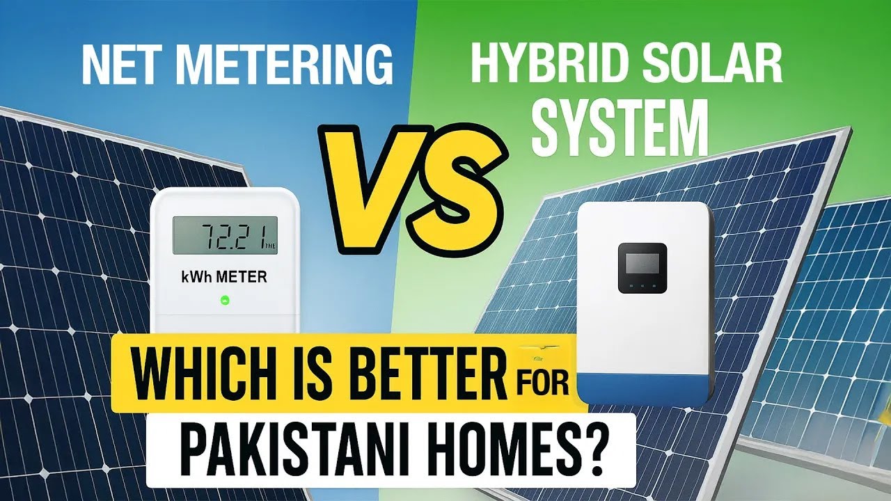 Net-Metering vs Hybrid Solar System &mdash; Which One Saves You More in Pakistan? | Cost Comparison