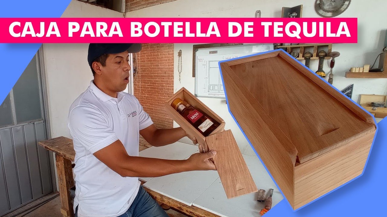 CAJA DE MADERA PARA BOTELLAS  / Tapa Deslizable #elmueblemoderno