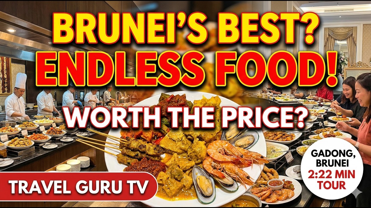 BRUNEI’S BIGGEST BUFFET? 🏨 Rizqun International Hotel Lunch Tour