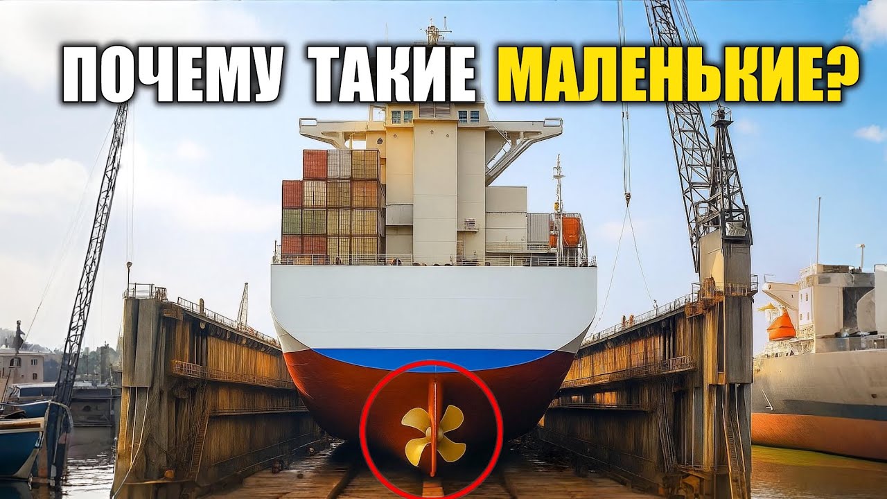 Почему гребные винты кораблей такие маленькие?