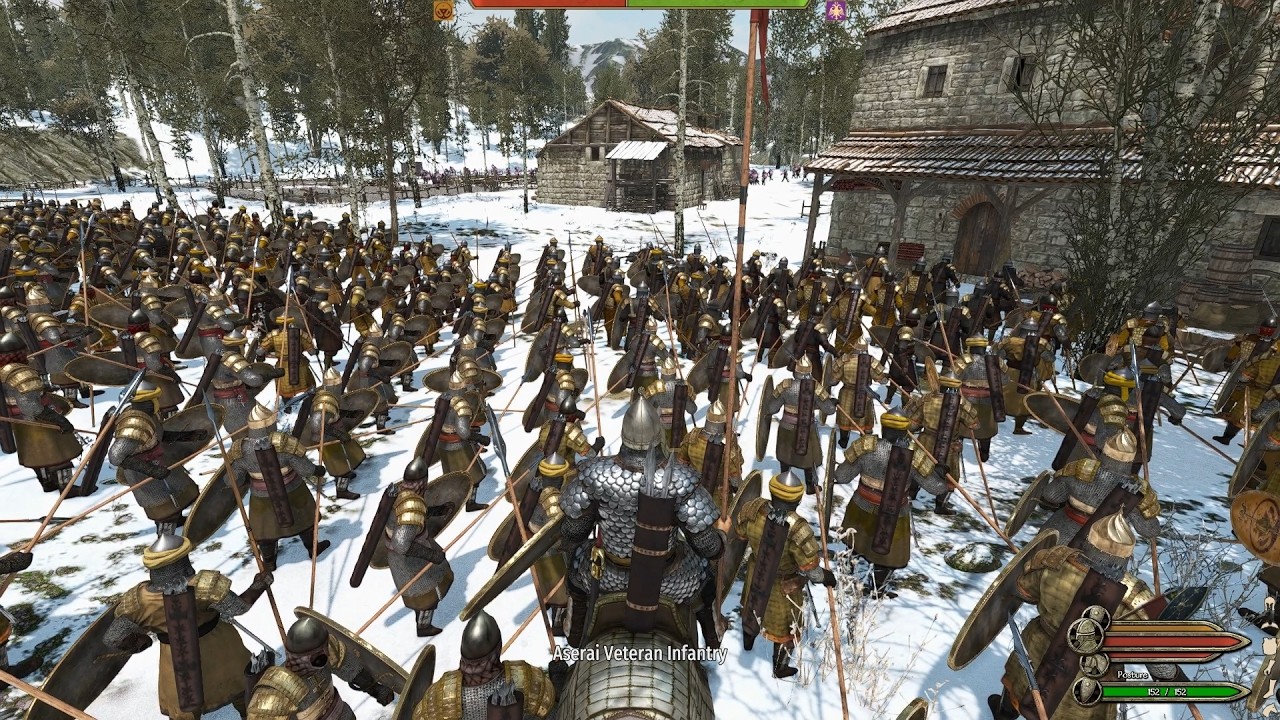 1000 Aserai vs 1000 Embers of the Flame in a Bloody Village Battle | Mount & Blade 2