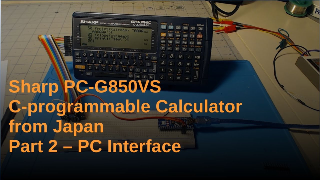 Sharp PC-G850VS C-programmable Calculator from Japan. Part 2 - PC Interface