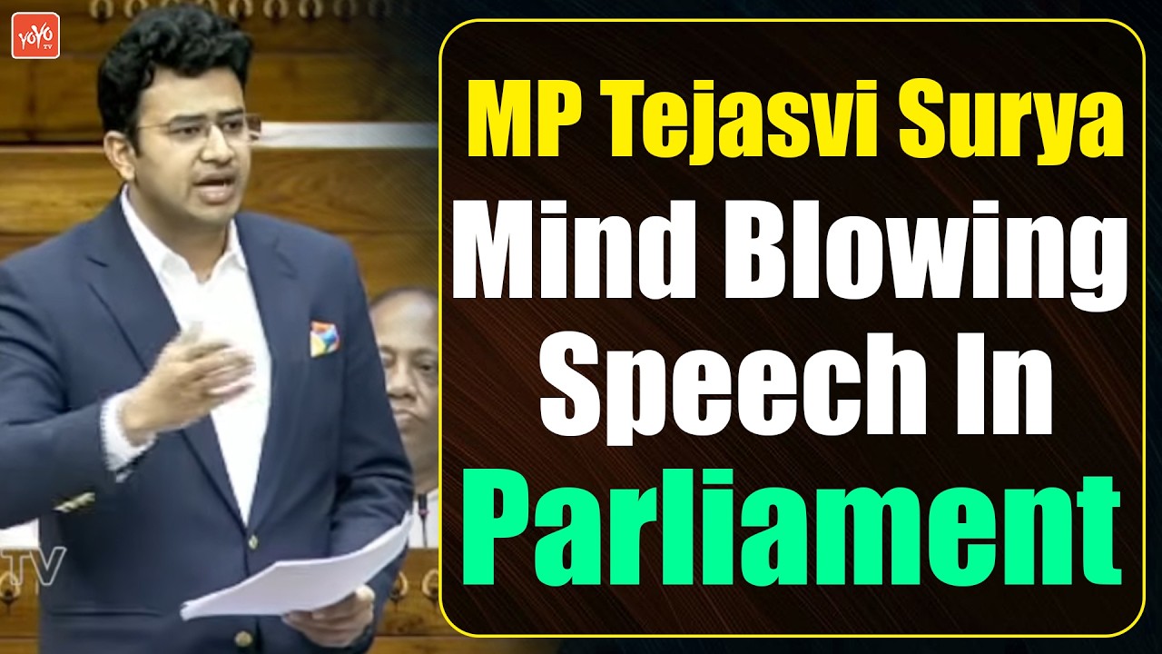 MP Tejasvi Surya Mind Blowing Speech on 'No-confidence motion' Against LS Speaker Om Birla | YOYO TV