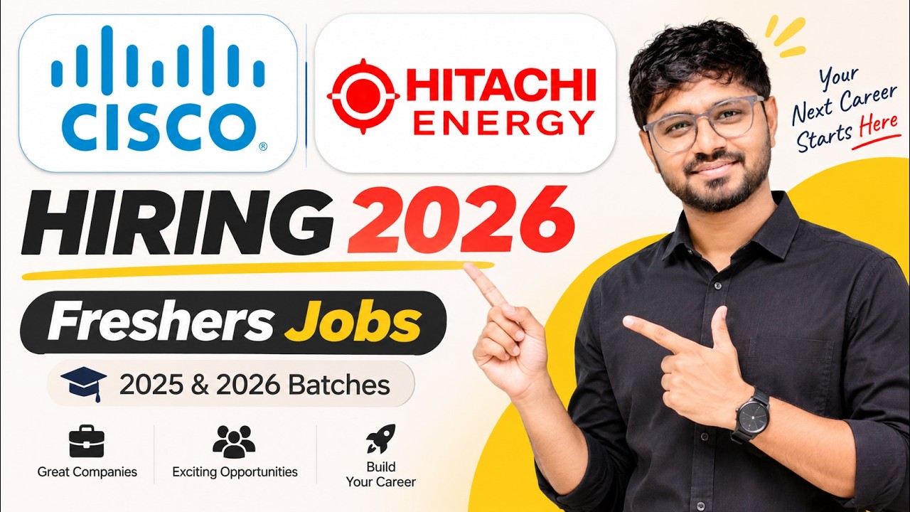 CISCO & HITACHI ENERGY HIRING 2026 | Freshers Jobs | 2025 & 2026 Batches 🔥