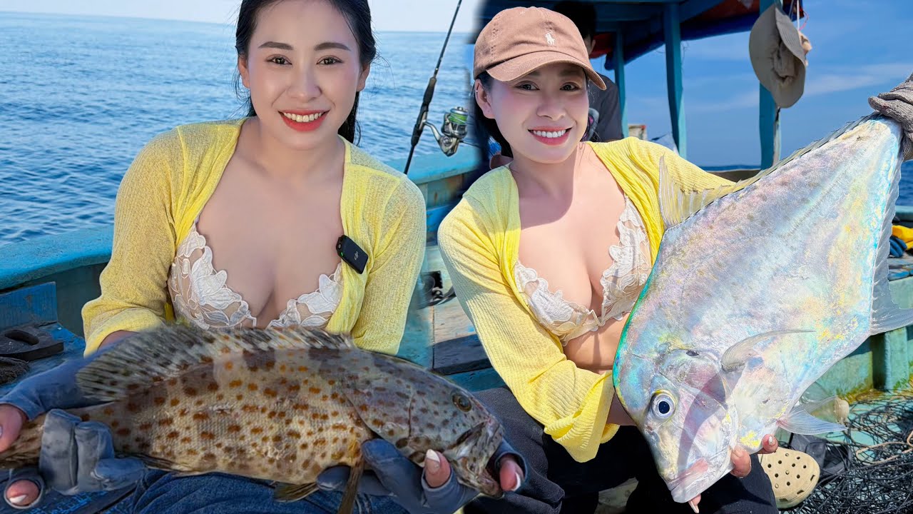 Ra Biền Bắt Đàn Cá Khủng Mang Về Đất Liền