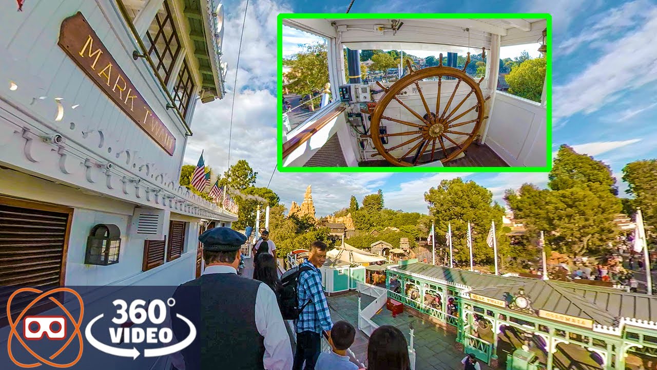 [360] Piloting the Mark Twain at Disneyland Rivers of America in 360°