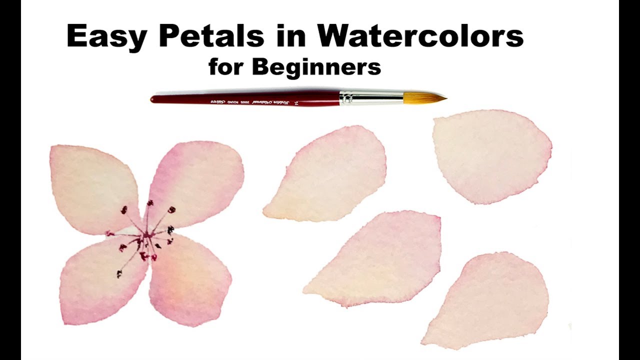 Beginners Watercolors Easy Flower Painting Tutorial